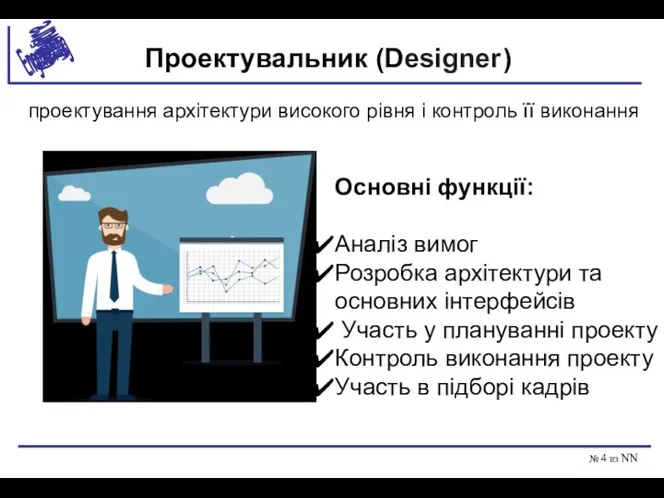 № из NN Проектувальник (Designer ) проектування архітектури високого рівня