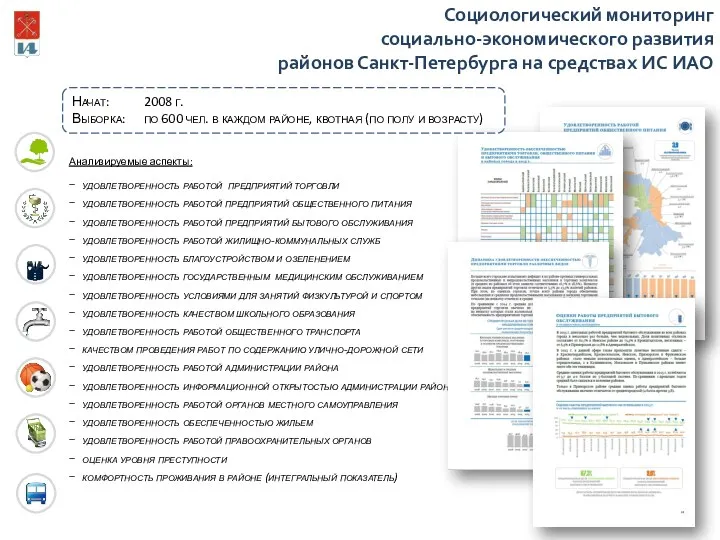 Социологический мониторинг социально-экономического развития районов Санкт-Петербурга на средствах ИС ИАО