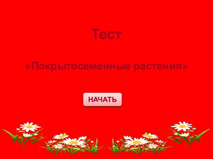 Тест «Покрытосеменные растения» НАЧАТЬ