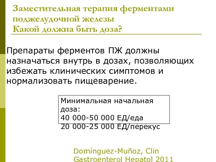 Заместительная терапия ферментами поджелудочной железы Какой должна быть доза? Препараты