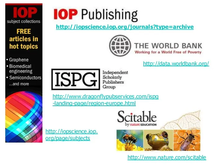 http://iopscience.iop.org/journals?type=archive http://www.dragonflypubservices.com/ispg-landing-page/region-europe.html http://iopscience.iop.org/page/subjects http://data.worldbank.org/ http://www.nature.com/scitable