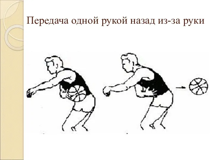 Передача одной рукой назад из-за руки