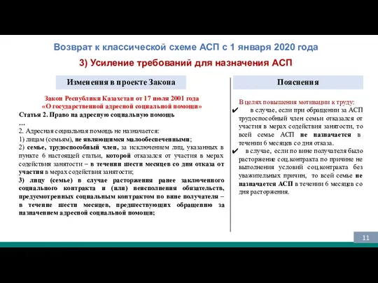 Возврат к классической схеме АСП с 1 января 2020 года