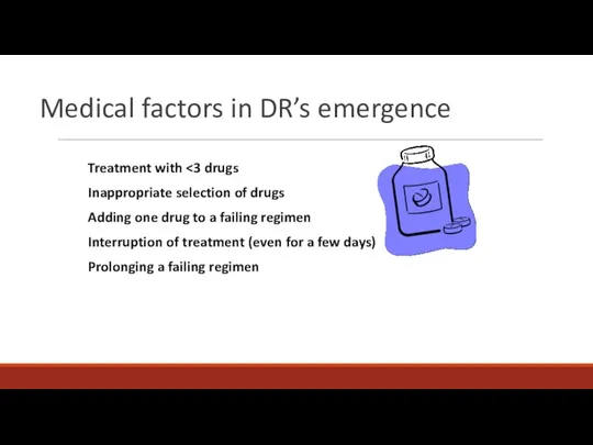 Medical factors in DR’s emergence Treatment with Inappropriate selection of