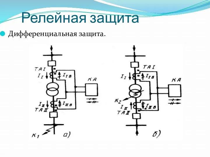 Релейная защита Дифференциальная защита.