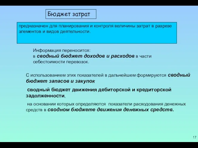 предназначен для планирования и контроля величины затрат в разрезе элементов