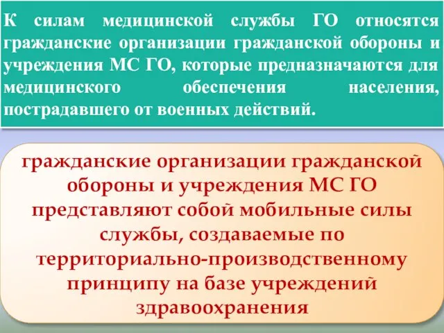 гражданские организации гражданской обороны и учреждения МС ГО представляют собой