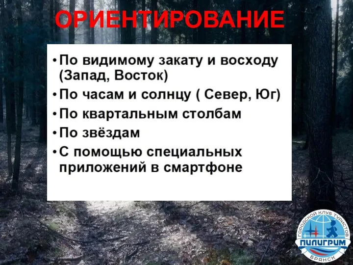 ОРИЕНТИРОВАНИЕ