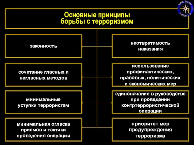 07/18/2022 Основные принципы борьбы с терроризмом законность приоритет мер предупреждения терроризма единоначалие в