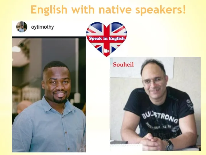 English with native speakers!