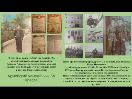 Армейский чемоданчик 3А класса В семейном архиве Мухачева Артёма (3А