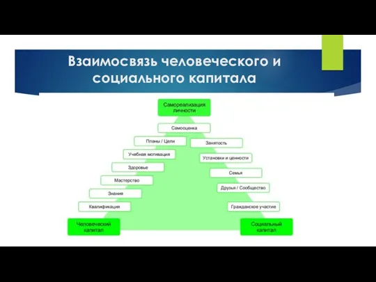 Взаимосвязь человеческого и социального капитала