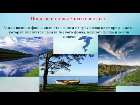 Понятие и общая характеристика. Земли водного фонда являются одним из трех видов категории