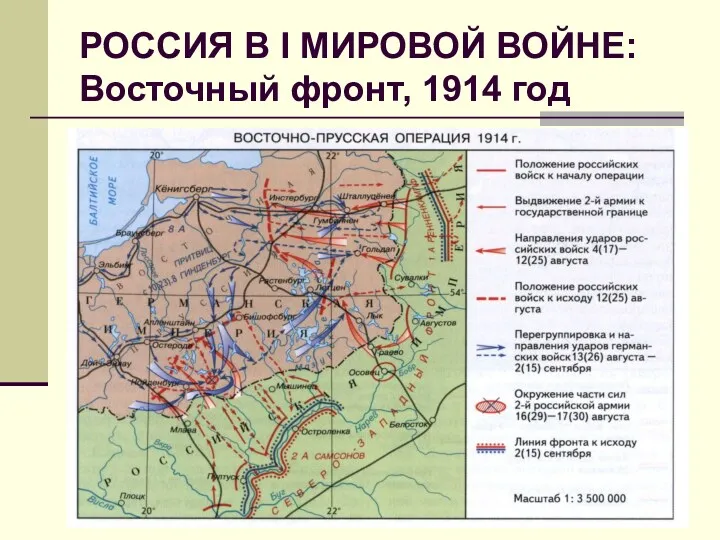 РОССИЯ В I МИРОВОЙ ВОЙНЕ: Восточный фронт, 1914 год