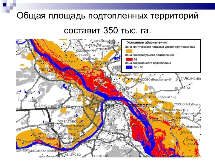 Общая площадь подтопленных территорий составит 350 тыс. га.