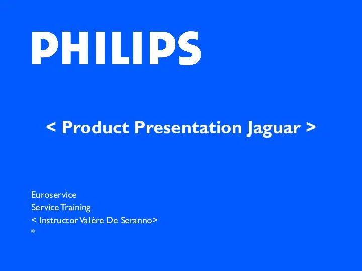 Product Presentation Jaguar