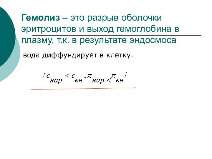 Гемолиз – это разрыв оболочки эритроцитов и выход гемоглобина в