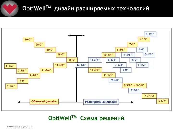 OptiWellTM дизайн расширяемых технологий TM OptiWellTM Схема решений