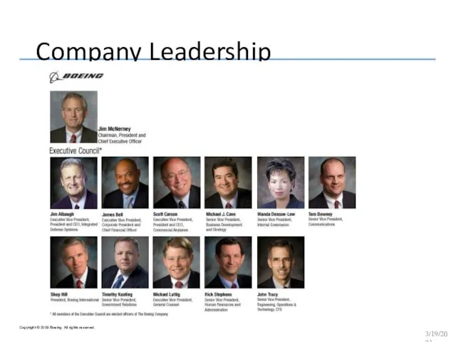 Company Leadership 3/19/2021