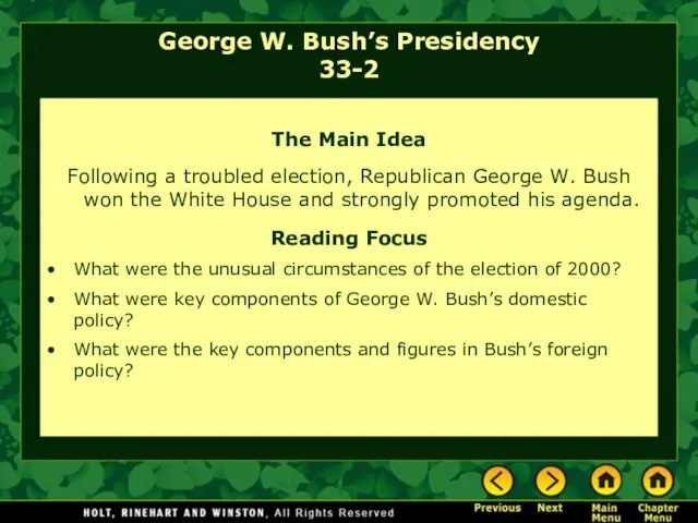 George W. Bush's presidency