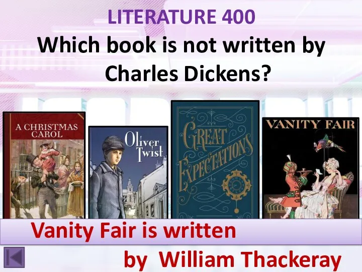LITERATURE 400 Which book is not written by Charles Dickens?