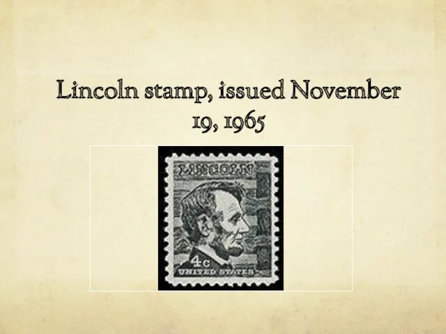 Lincoln stamp, issued November 19, 1965