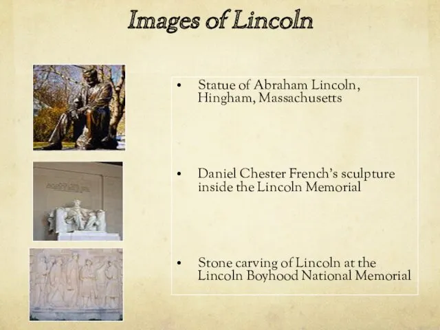 Images of Lincoln Statue of Abraham Lincoln, Hingham, Massachusetts Daniel