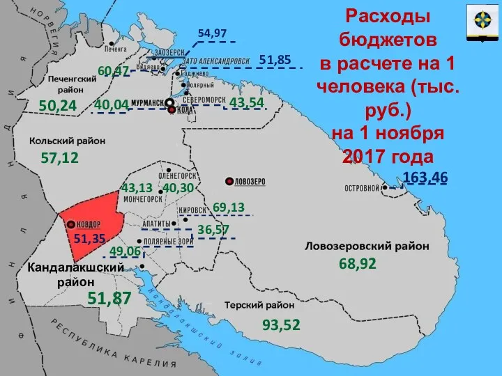 Расходы бюджетов в расчете на 1 человека (тыс.руб.) на 1 ноября 2017 года