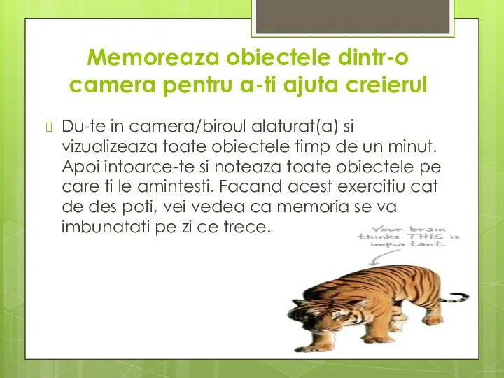 Memoreaza obiectele dintr-o camera pentru a-ti ajuta creierul Du-te in