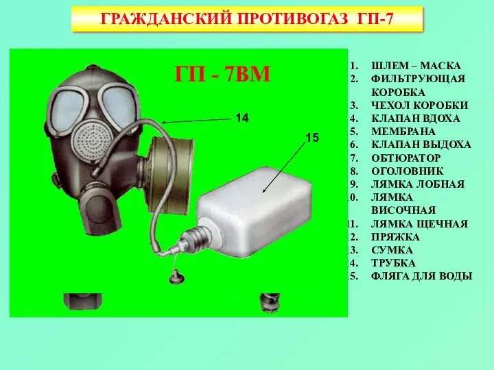 ГРАЖДАНСКИЙ ПРОТИВОГАЗ ГП-7 ШЛЕМ – МАСКА ФИЛЬТРУЮЩАЯ КОРОБКА ЧЕХОЛ КОРОБКИ