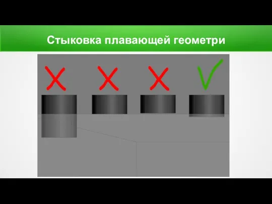 Стыковка плавающей геометри