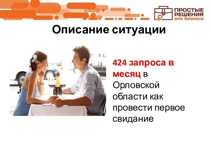 Описание ситуации 424 запроса в месяц в Орловской области как провести первое свидание