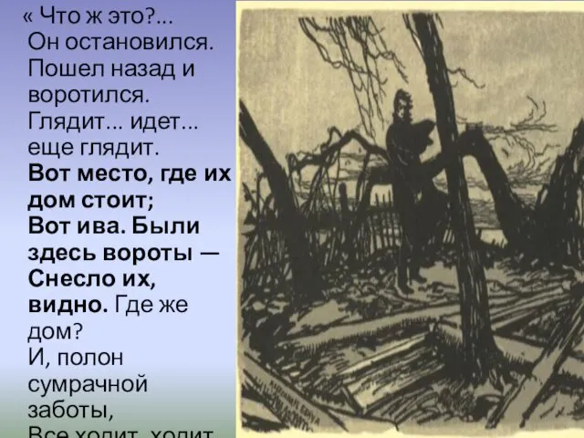 « Что ж это?... Он остановился. Пошел назад и воротился.