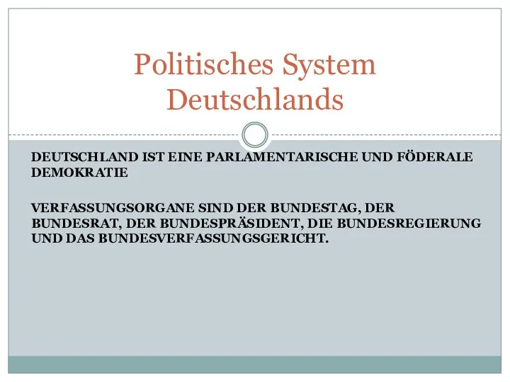 Politisches System Deutschlands