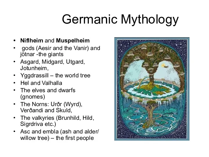 Germanic Mythology Niflheim and Muspelheim gods (Aesir and the Vanir)