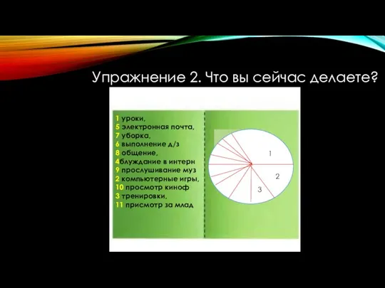 Упражнение 2. Что вы сейчас делаете? 1 уроки, 5 электронная