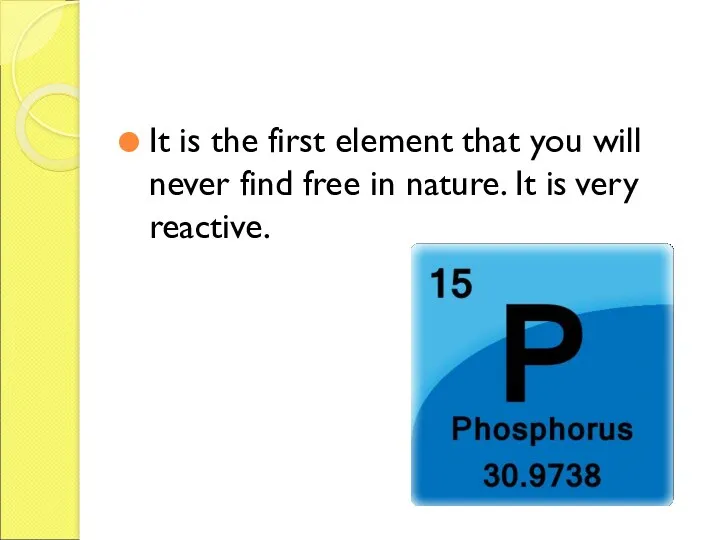 It is the first element that you will never find