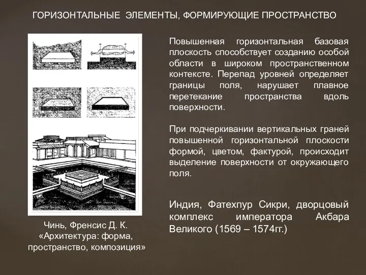 Повышенная горизонтальная базовая плоскость способствует созданию особой области в широком