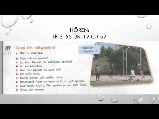 HÖREN: LB S. 55 ÜB. 12 CD 52