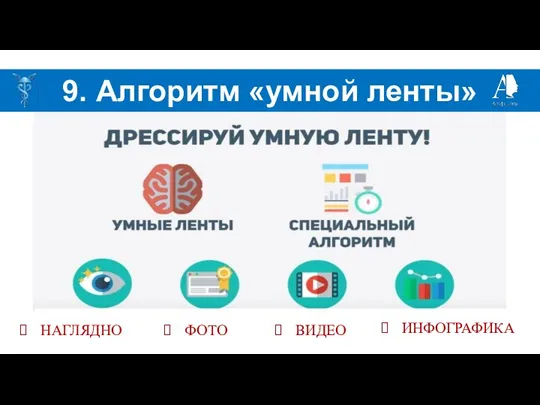 9. Алгоритм «умной ленты» НАГЛЯДНО ФОТО ВИДЕО ИНФОГРАФИКА