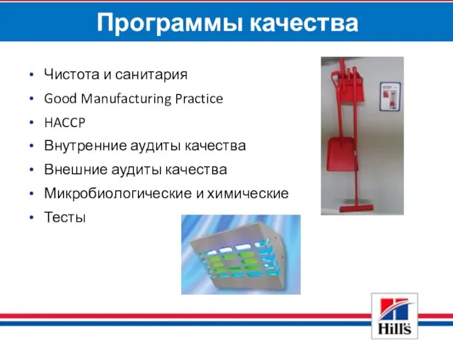 Чистота и санитария Good Manufacturing Practice HACCP Внутренние аудиты качества