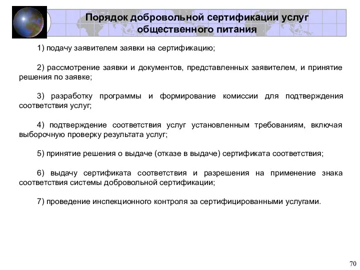 1) подачу заявителем заявки на сертификацию; 2) рассмотрение заявки и