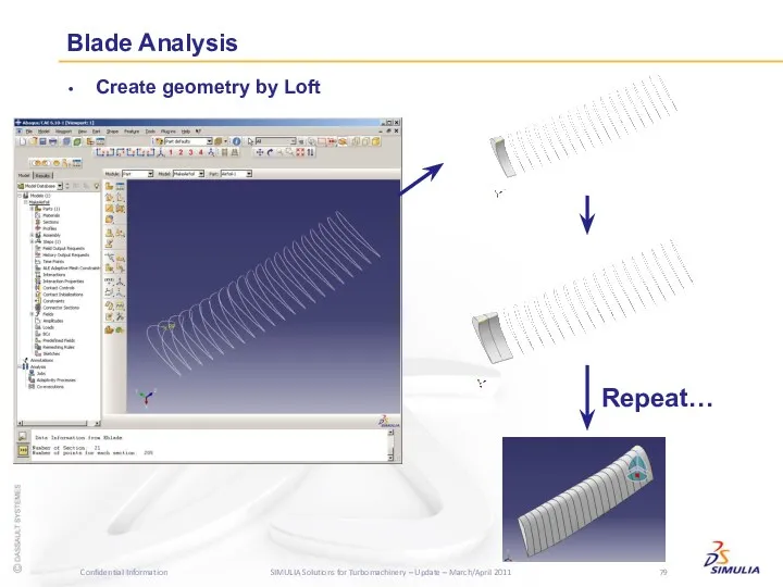 Blade Analysis Create geometry by Loft Repeat…