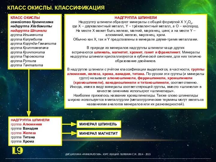 ДИСЦИПЛИНА «МИНЕРАЛОГИЯ». КУРС ЛЕКЦИЙ. ПЕРВУХИН С.М. 2014 - 2015 __________________________________________________________________________________________________________________________________________________________