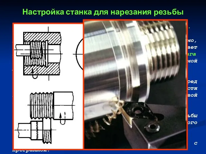 Настройка станка для нарезания резьбы Общие правила настройки станка для нарезания резьбы. Для