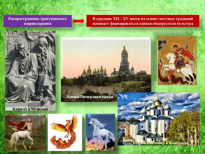 1. Многонациональная культура России В середине XII—XV веков на основе