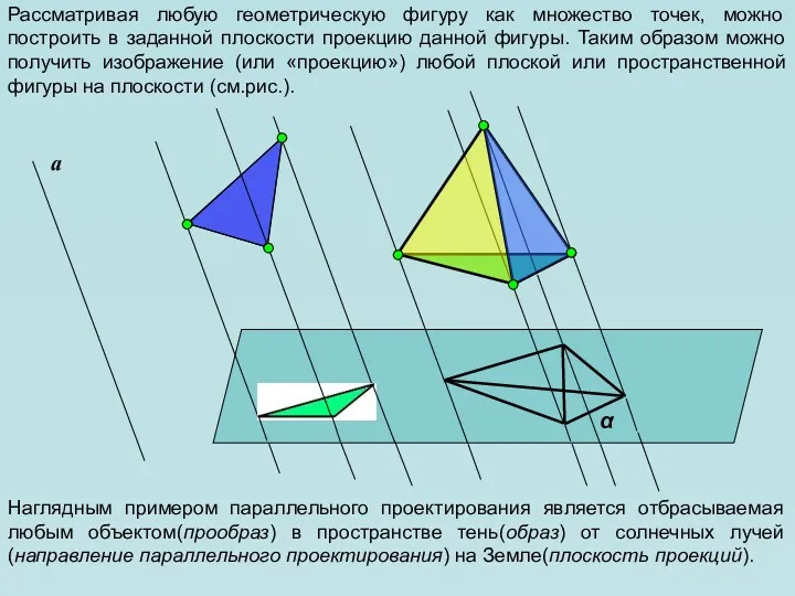 Рассматривая любую геометрическую фигуру как множество точек, можно построить в