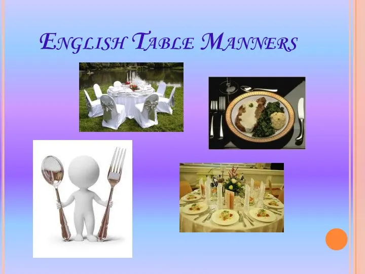 English Table Manners