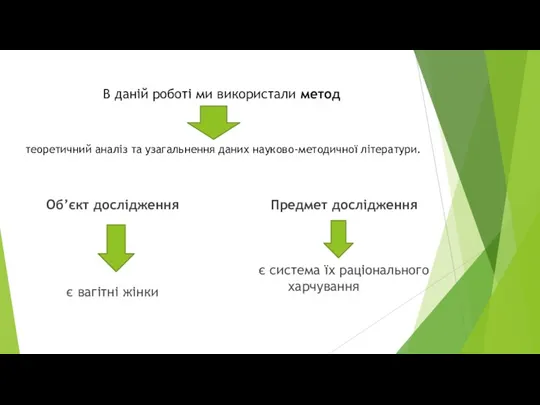 В даній роботі ми використали метод теоретичний аналіз та узагальнення даних науково-методичної літератури.