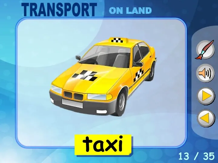 13 / 35 taxi ON LAND